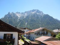 Ausblick von Wohnung Karwendel und Wettersein Richtung Karwendel